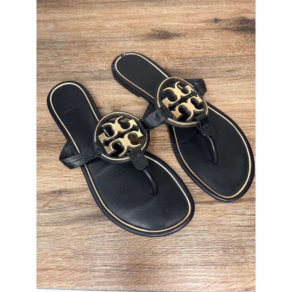 Tory Burch Metal Miller Soft Leather Sandal SZ 8
